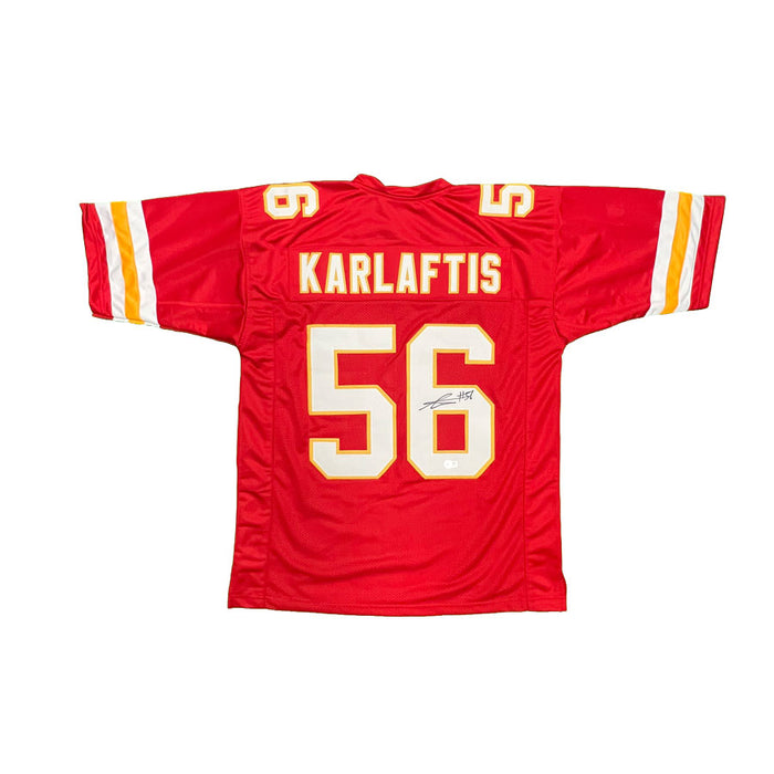 George Karlaftis Signed Custom Red Football Jersey