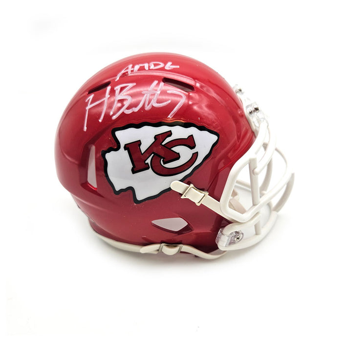 Harrison Butker Signed Kansas City Red Speed Mini Helmet