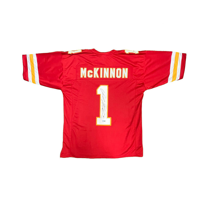 Jerick McKinnon Signed Custom Red Football Jersey