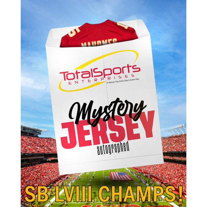 Kansas City Football Autographed Mystery Jersey Box: SB LVIII Championship Edition