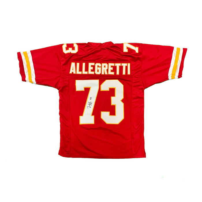 Nick Allegretti Signed Custom Red Football Jersey
