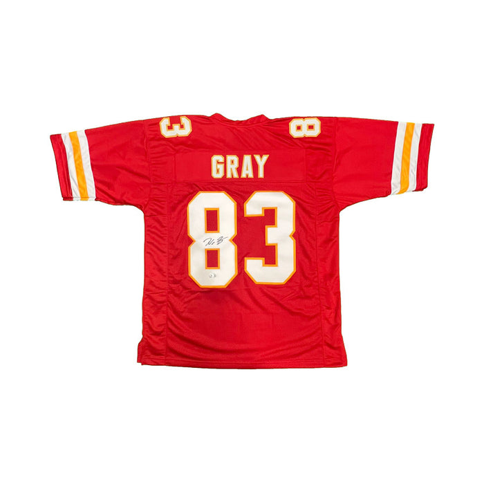 Noah Gray Signed Custom Red Football Jersey