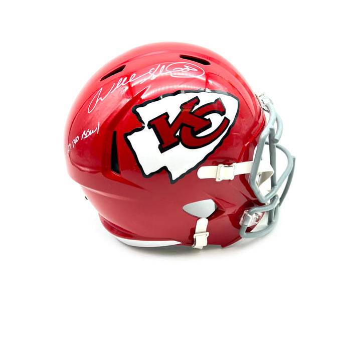 Will Shields Signed Kansas City Chiefs Full Size TB Speed Helmet with "12X Pro Bowl"