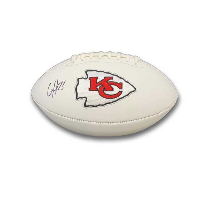 Clyde Edwards-Helaire Signed Kansas City Chiefs White Logo Football